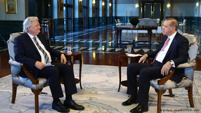 اردوغان اتحادیۀ اروپا را به عهد شکنی متهم کرد 